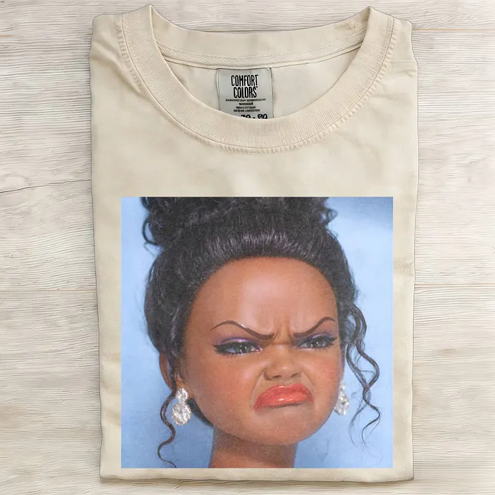 BLACK GIRL DOLL GIRL DISGUSTED MEME T-SHIRT