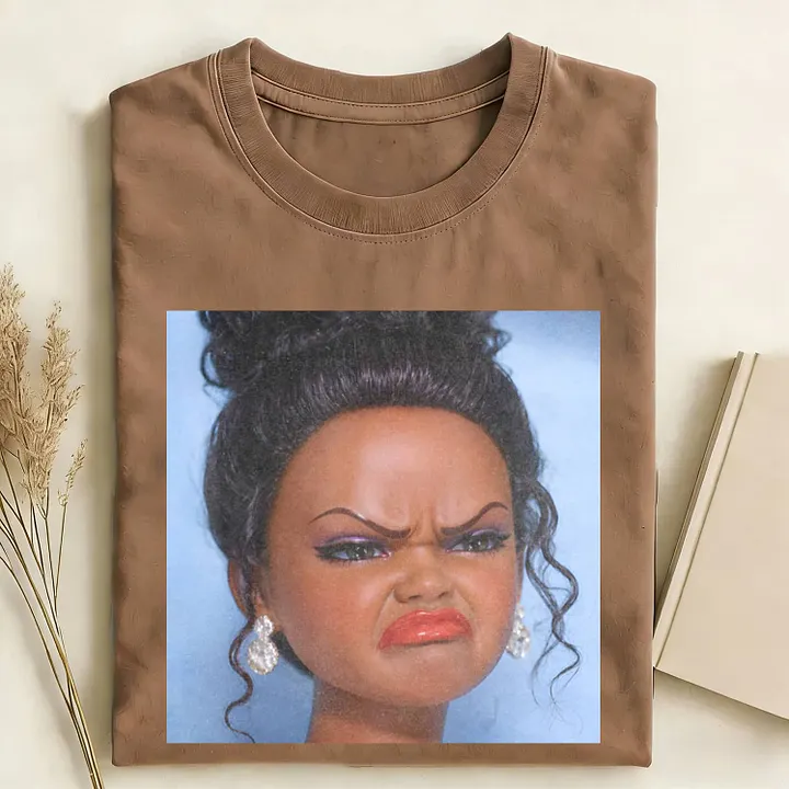 BLACK GIRL DOLL GIRL DISGUSTED MEME T-SHIRT